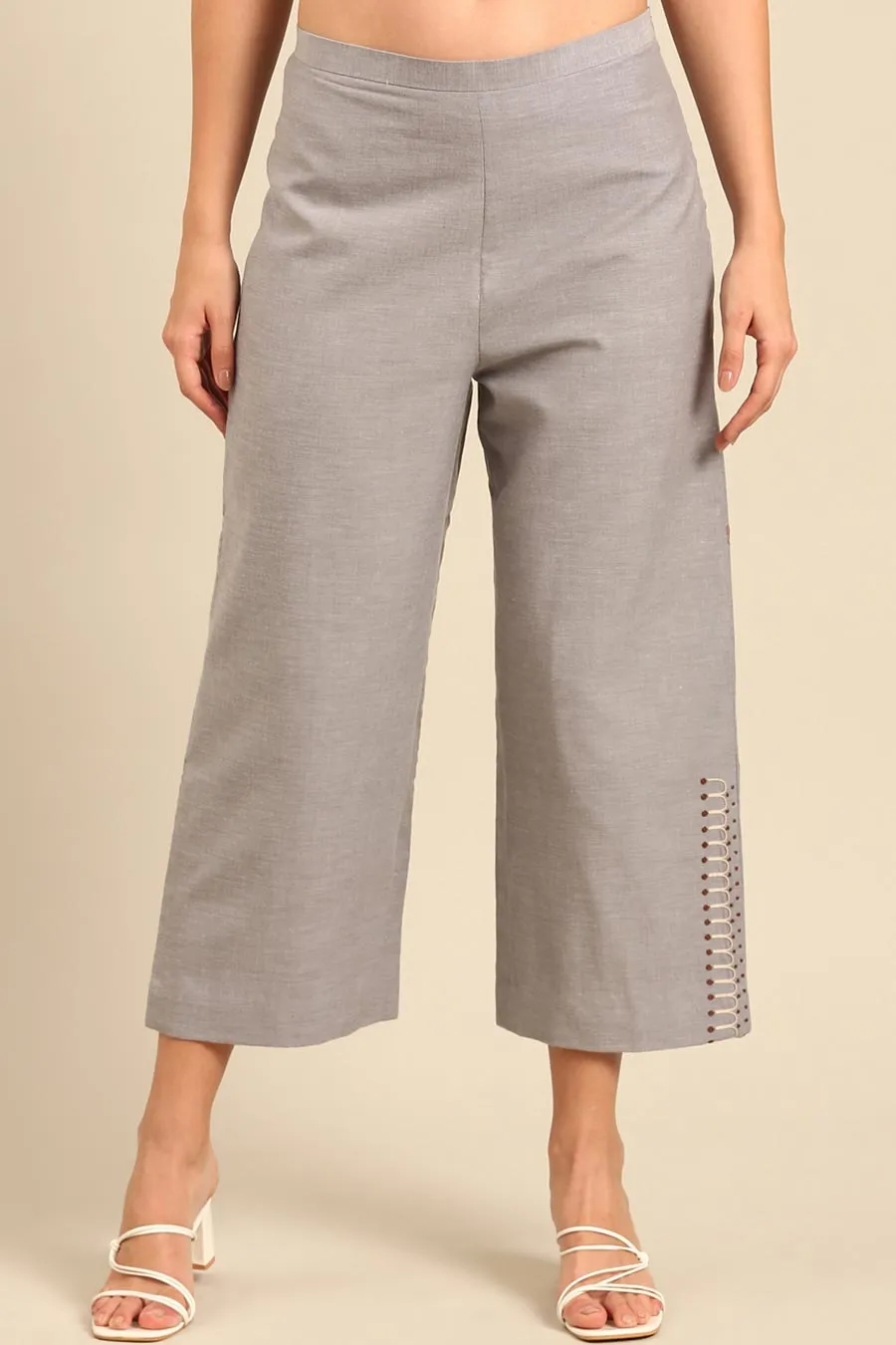 Grey Flared Pants