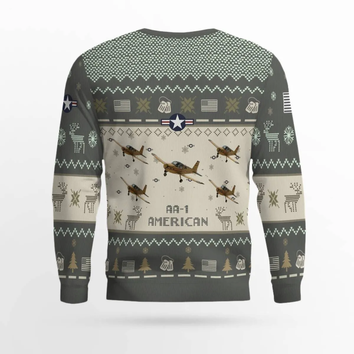 Grumman American AA-1 AA1_Aircraft Ugly Sweater, Ugly Sweater Christmas Shirt for Men Dad Veteran