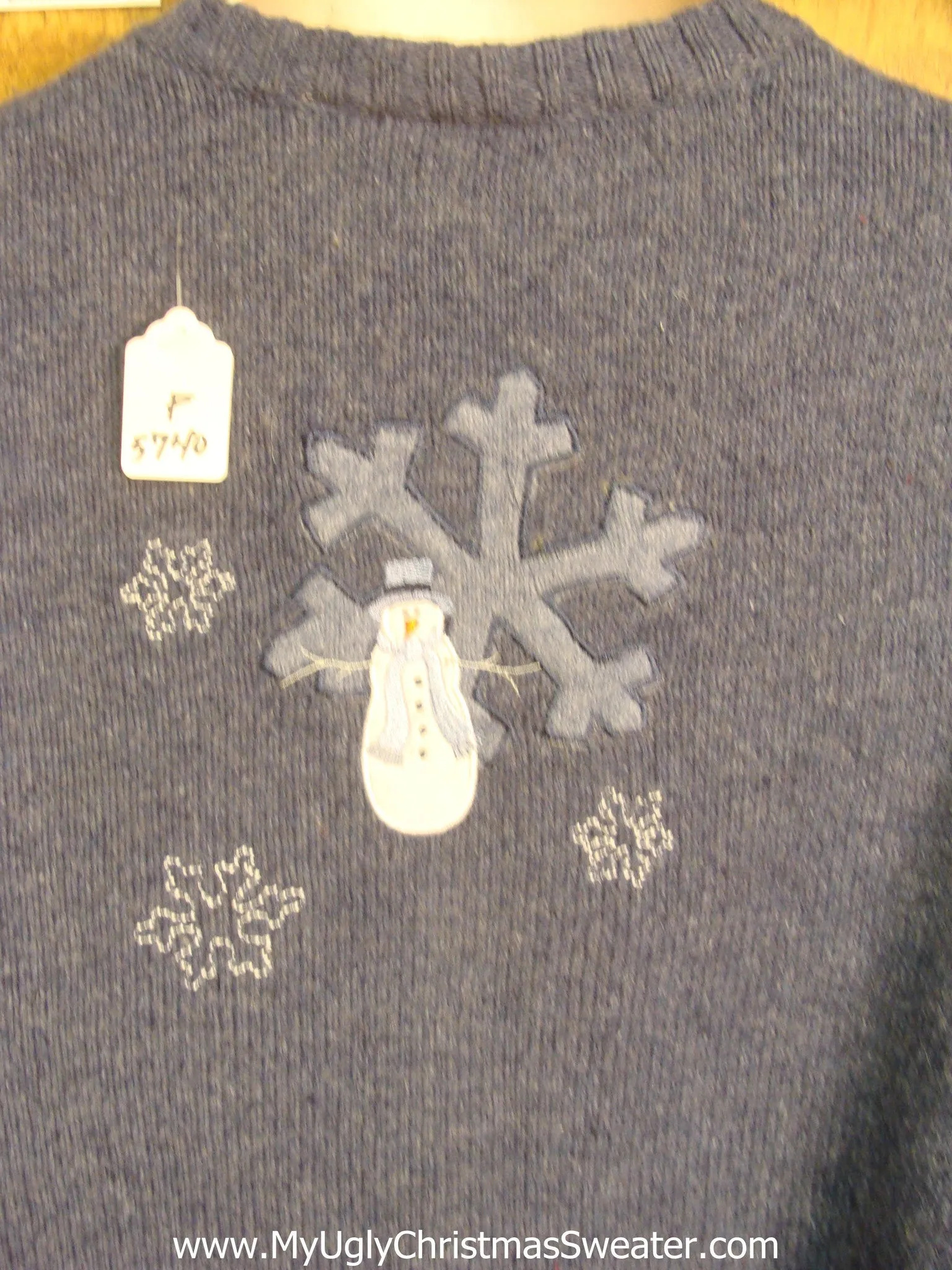 Happy Snowman with Snowflakes Ugly Christmas Jumper