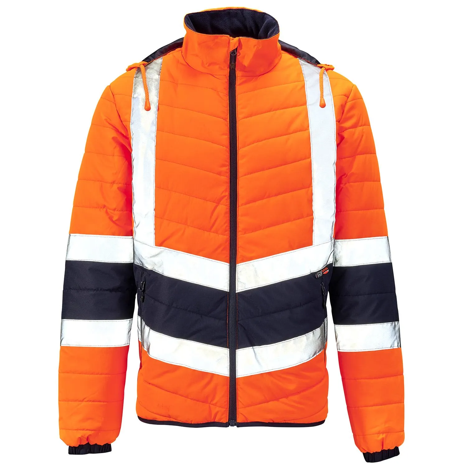 Hi-Viz Two-Tone Baffle Puffer Winter Jacket