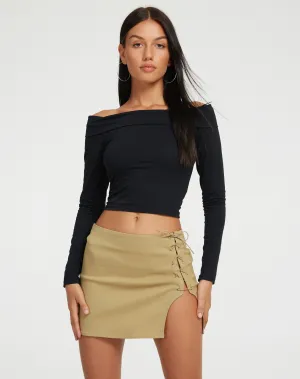 Iram Mini Skirt in Tan
