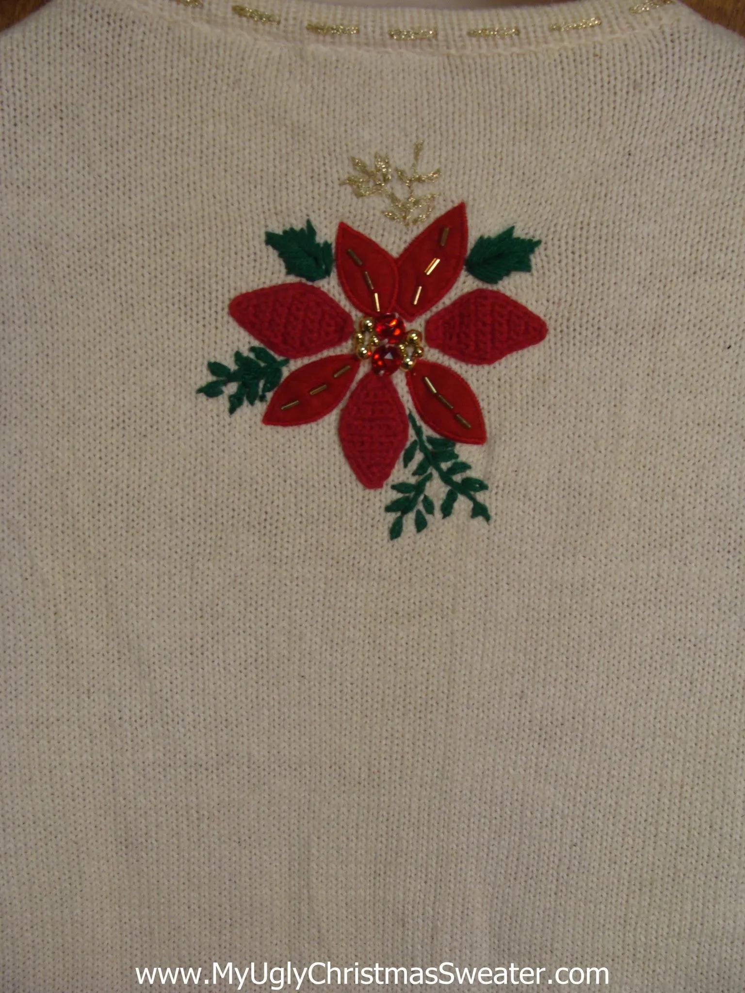 Its Raining Poinsettias Christmas Sweater Vest