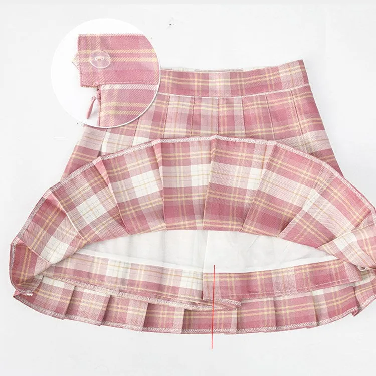 JK Check Pleated Skirt PL51636