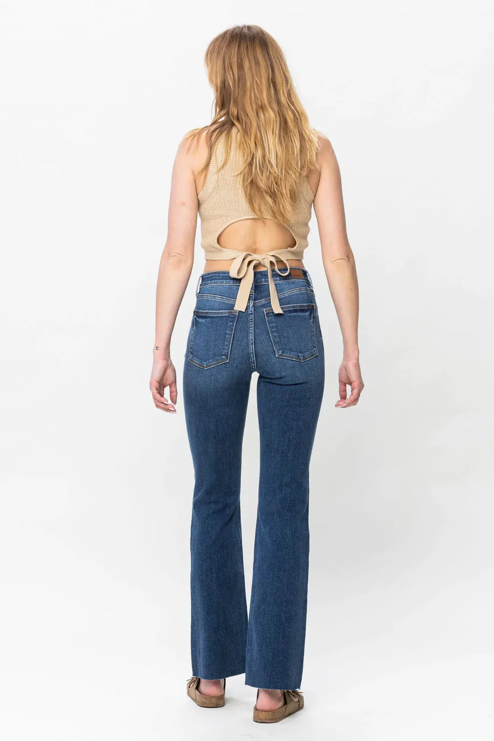 Judy Blue Contrast Mid Rise Bootcut