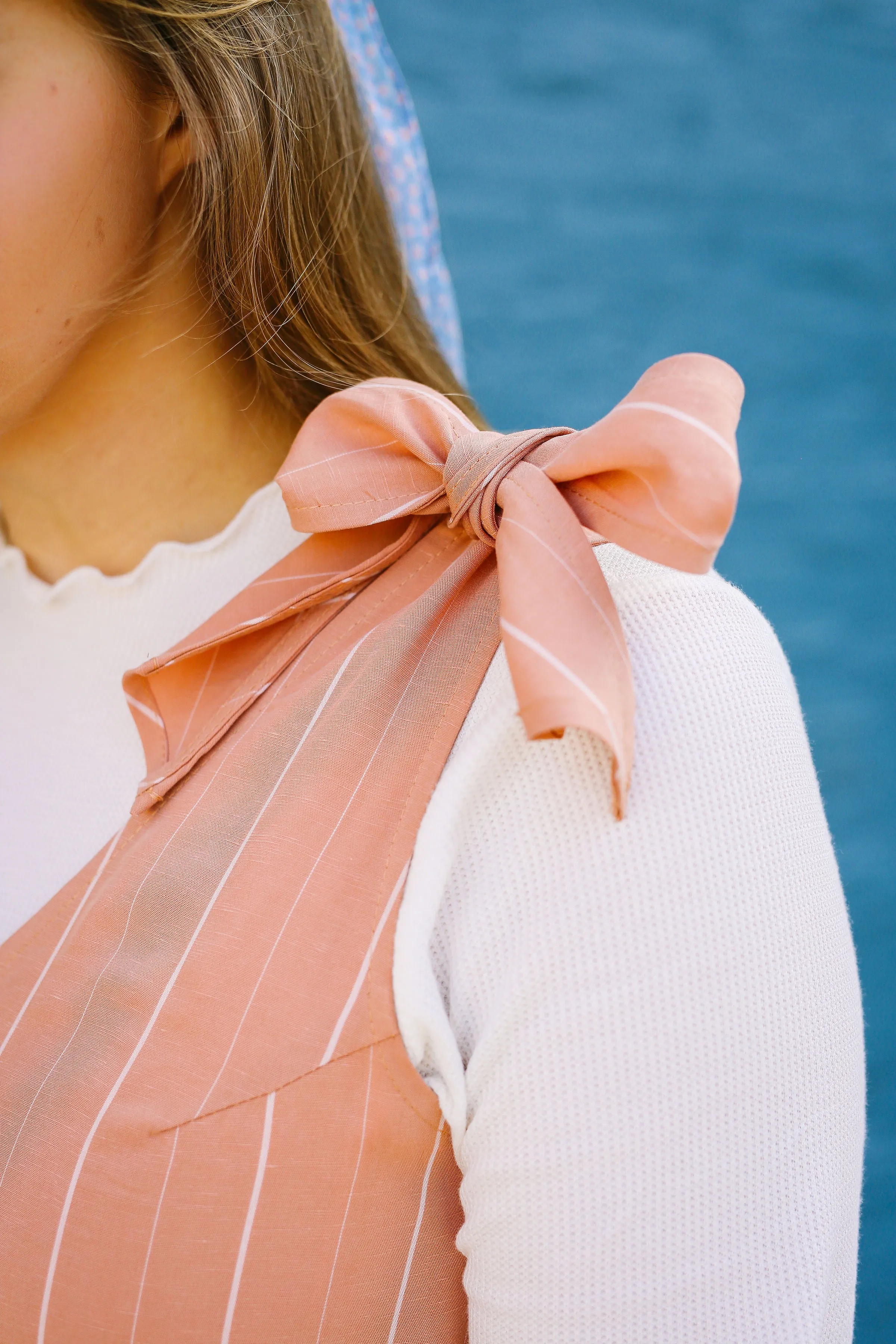 Just Peachy Overall Dress