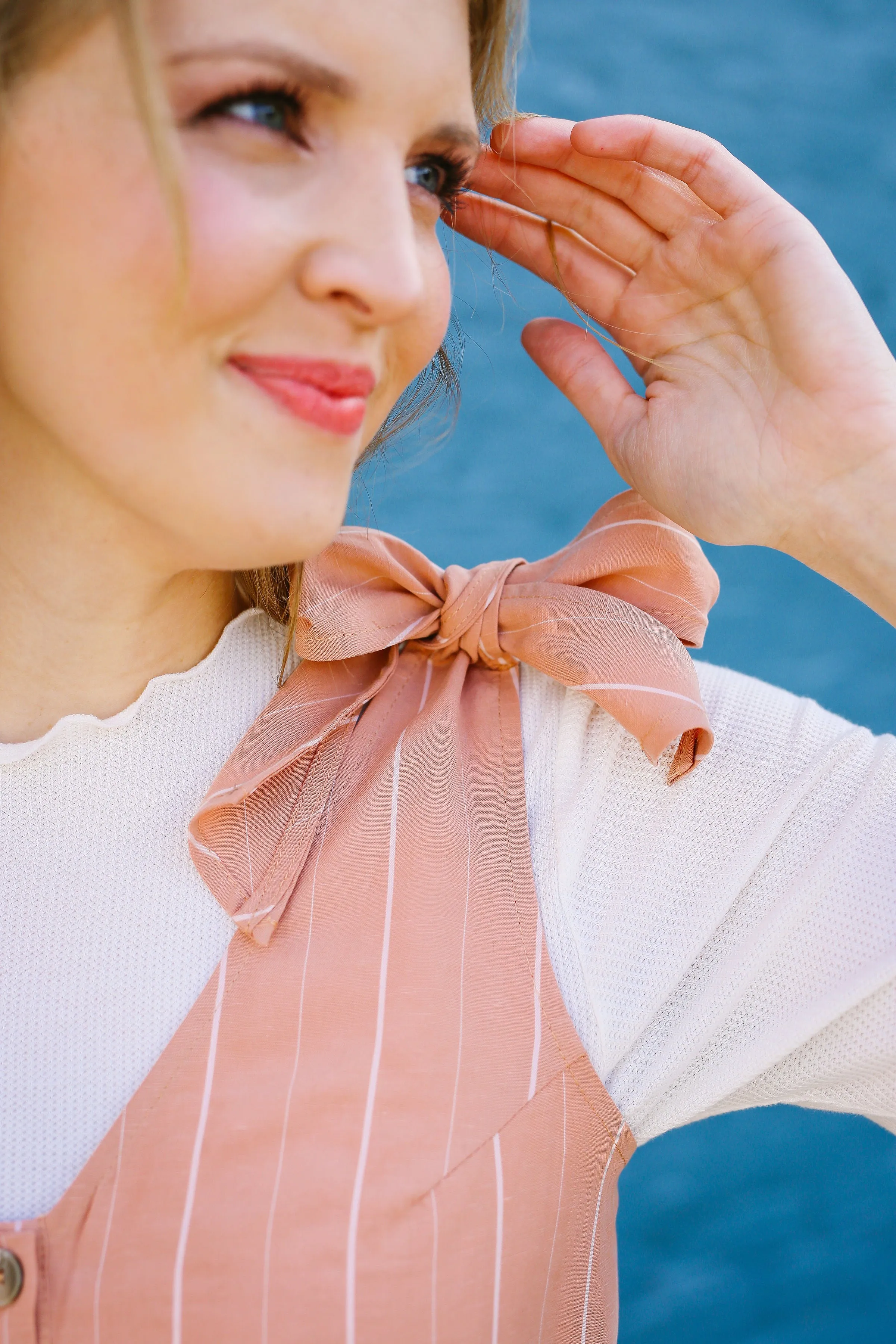 Just Peachy Overall Dress