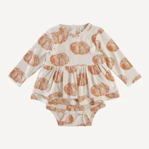 long sleeve double skirted bodysuit | harvest pumpkin | lenzing modal
