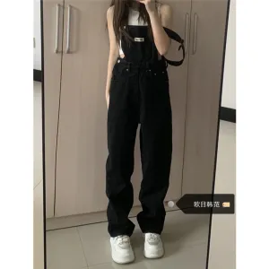 Loose Denim Street Overall Pants