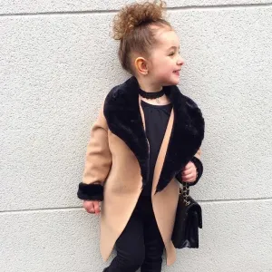Luna Little Girl's Faux Fur Coat