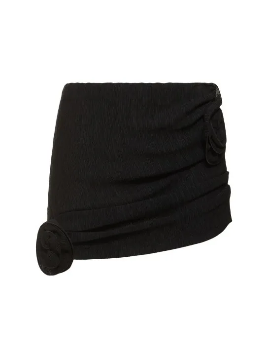 Magda Butrym   Draped mini skirt w/ roses 