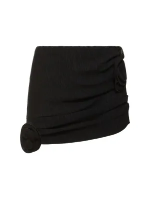 Magda Butrym   Draped mini skirt w/ roses 