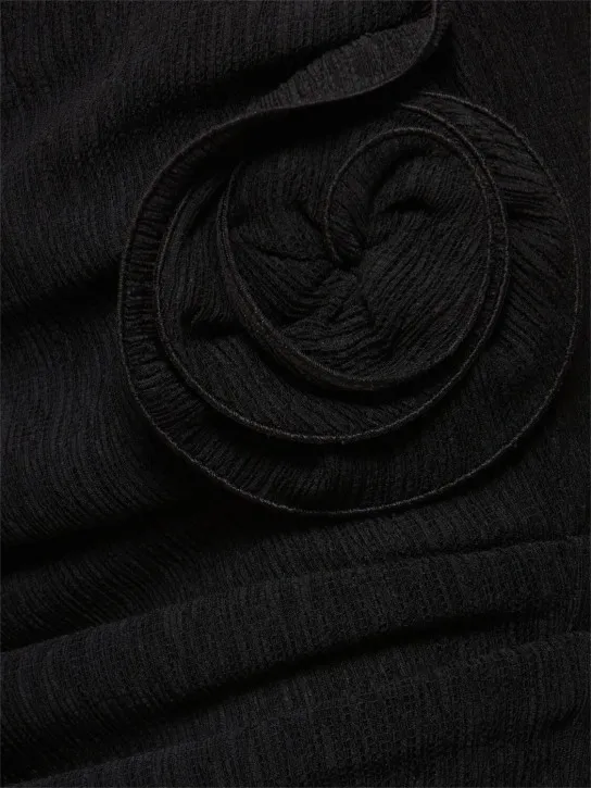 Magda Butrym   Draped mini skirt w/ roses 