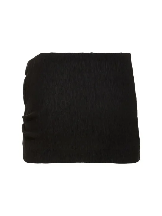 Magda Butrym   Draped mini skirt w/ roses 