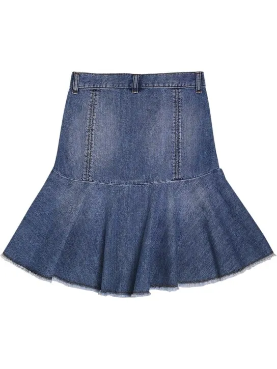 Marni Junior   Light denim asymmetric mini skirt 