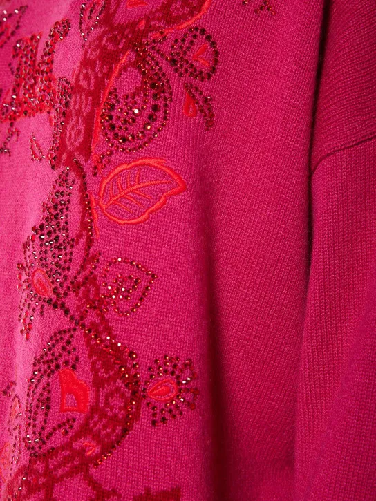 Max Mara   Nias embroidered wool &amp; cashmere sweater 