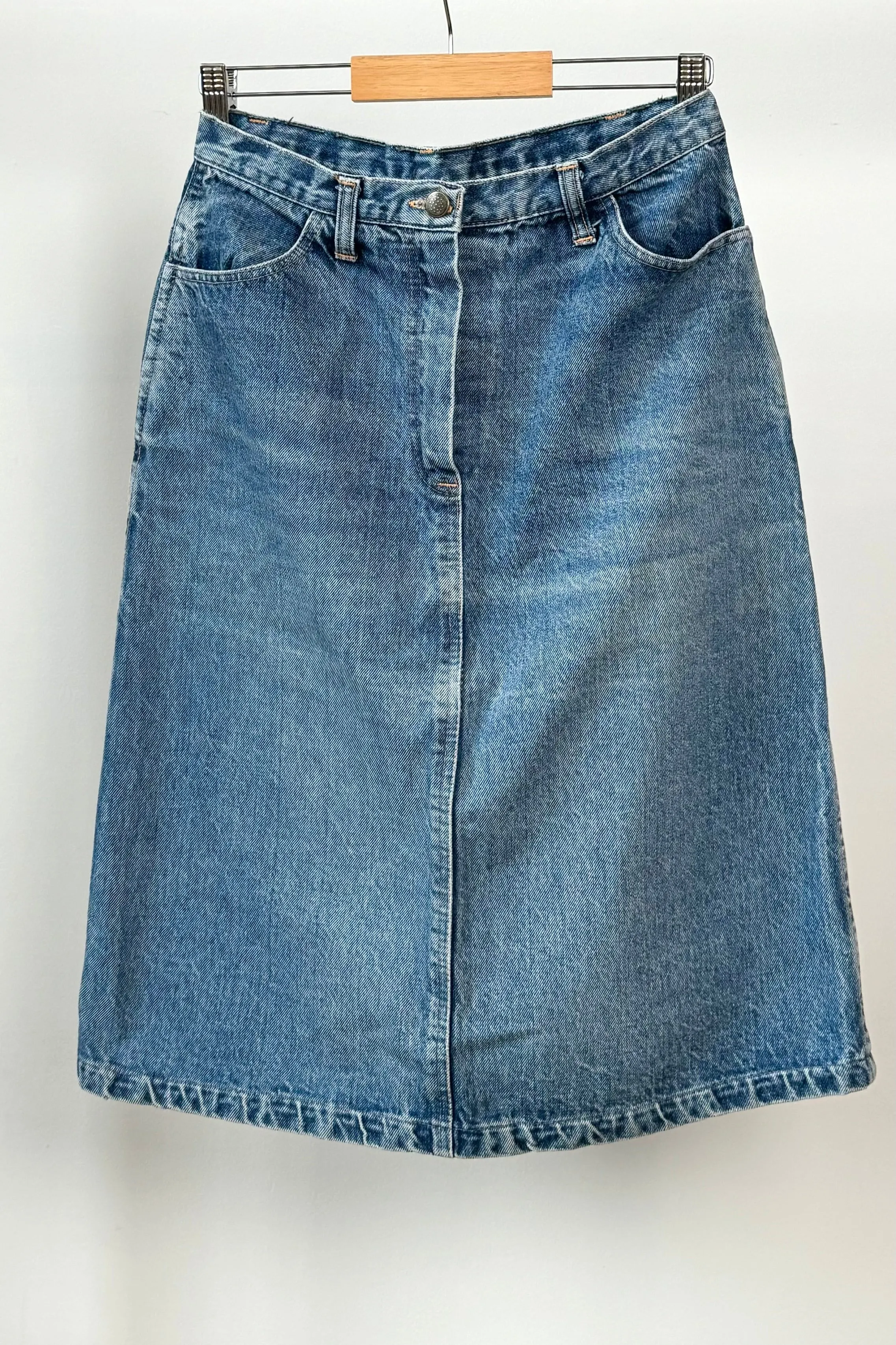 MIDI-LONG DENIM SKIRT SIZE S UK 6/8 EU 36