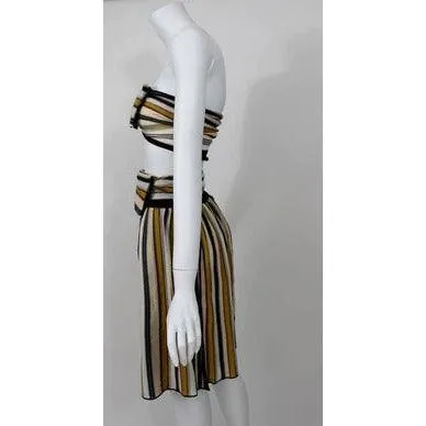 MISSONI Bow Bandeau Top and Matching Skirt Ensemble | XS/S