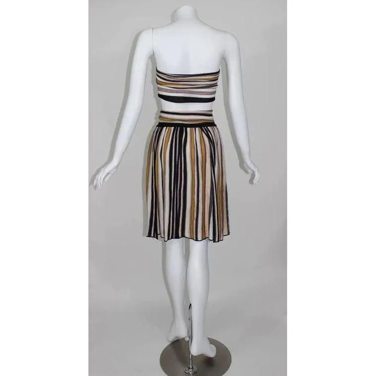 MISSONI Bow Bandeau Top and Matching Skirt Ensemble | XS/S