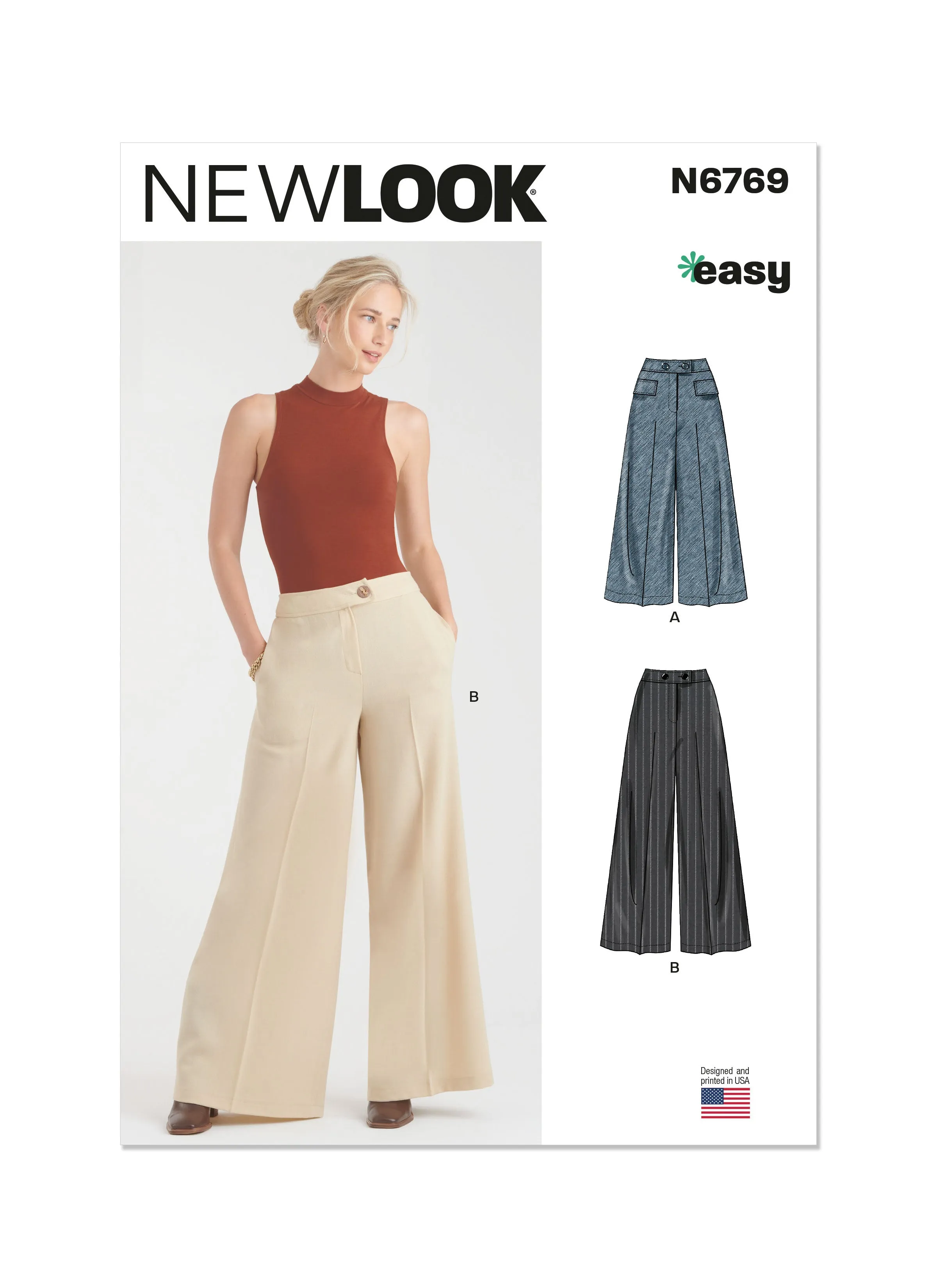 New Look Sewing Pattern N6769 - Misses' and Misses' Petite Pants