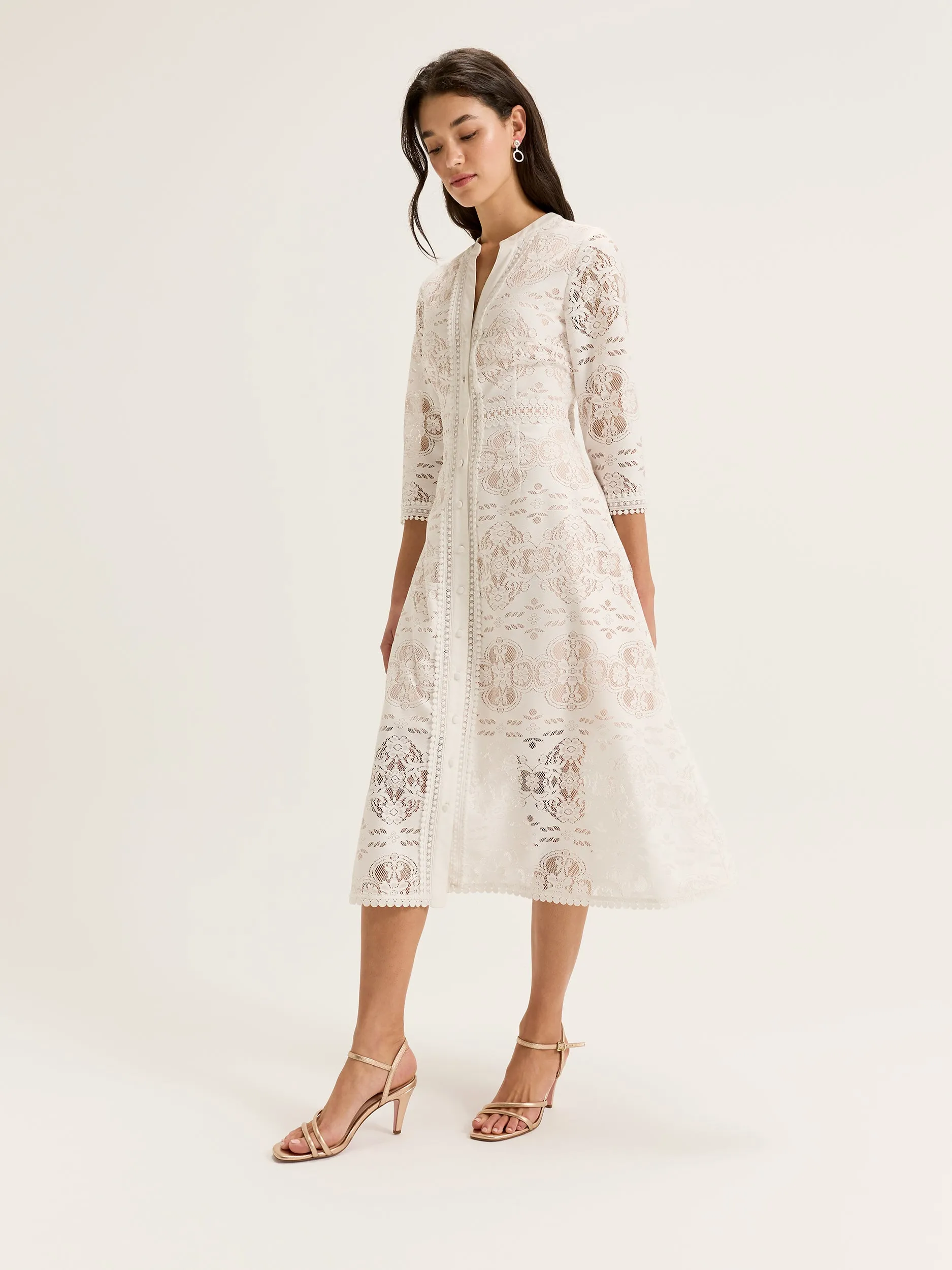 Nostalgia Lace Shirtdress