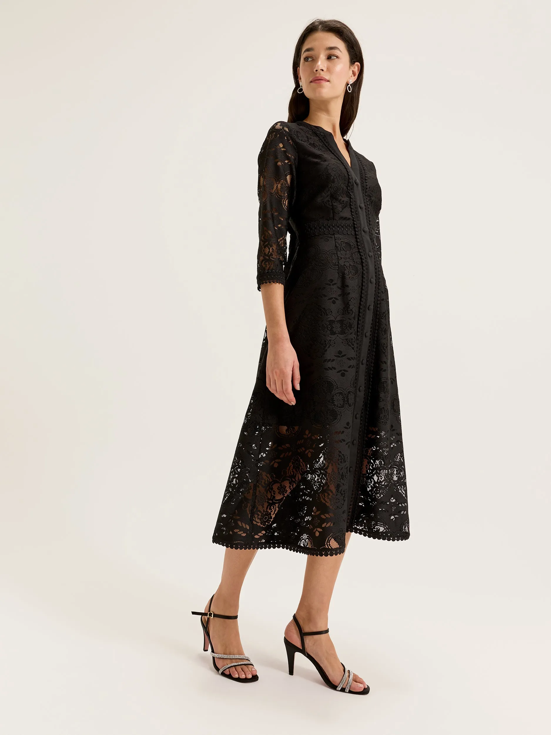 Nostalgia Lace Shirtdress