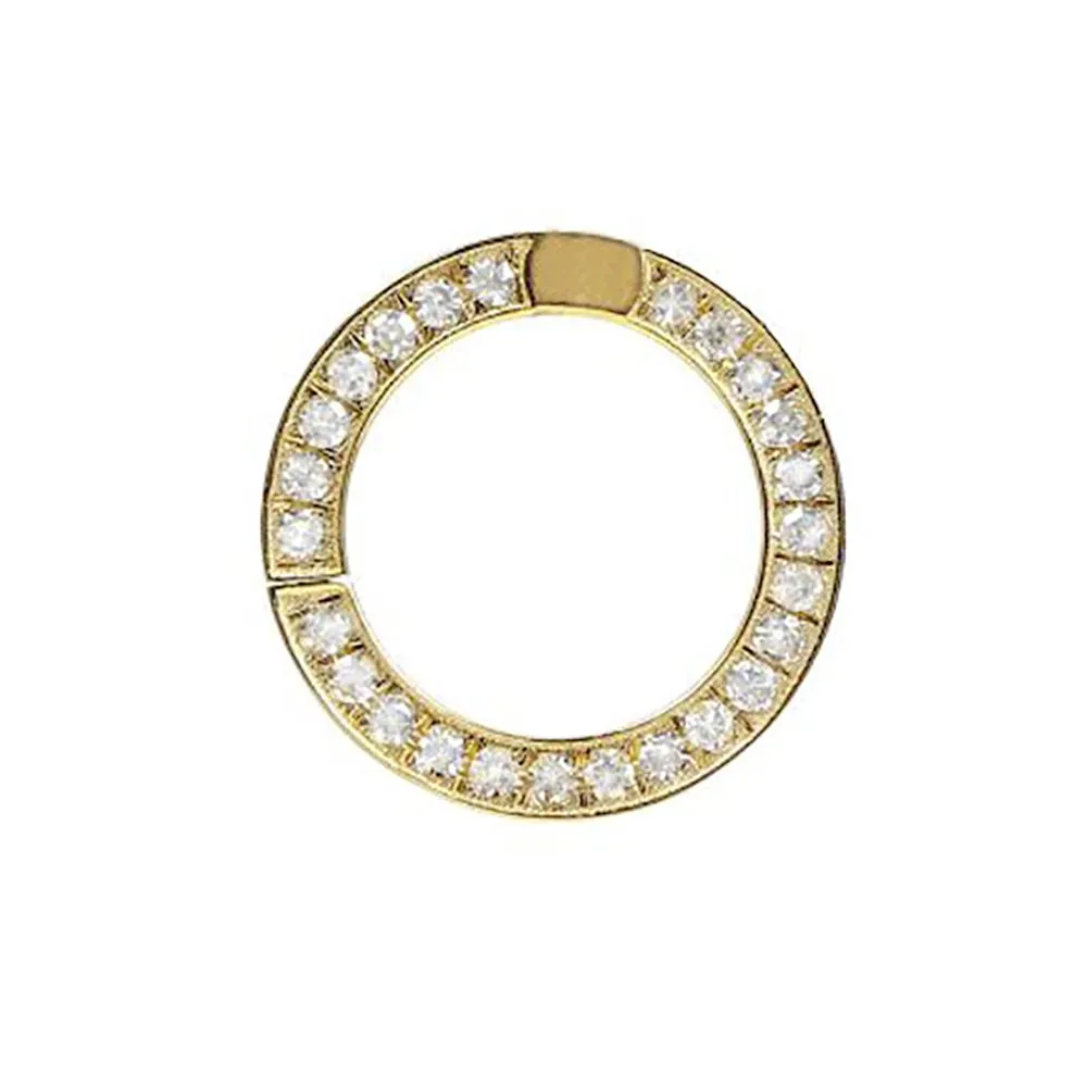 One Side Diamond Round Charm Enhancer 14mm