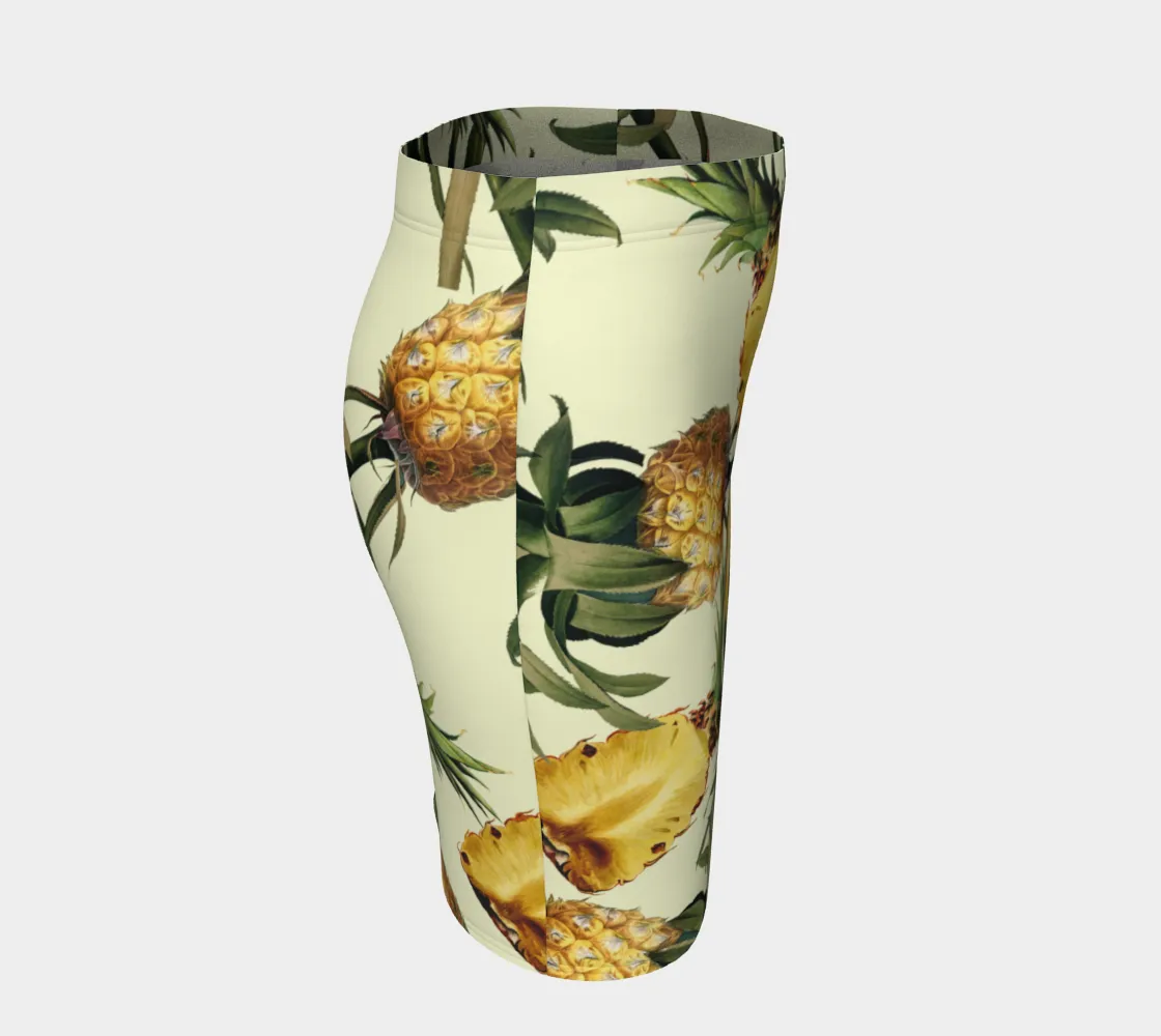 Pineapple Print Fitted Skirt