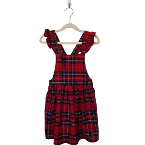 Plaid Overall Dress