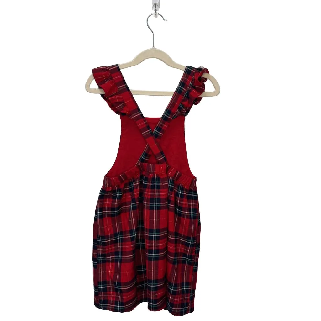 Plaid Overall Dress