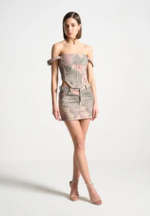 Renaissance Camo Mini Skirt - Multi