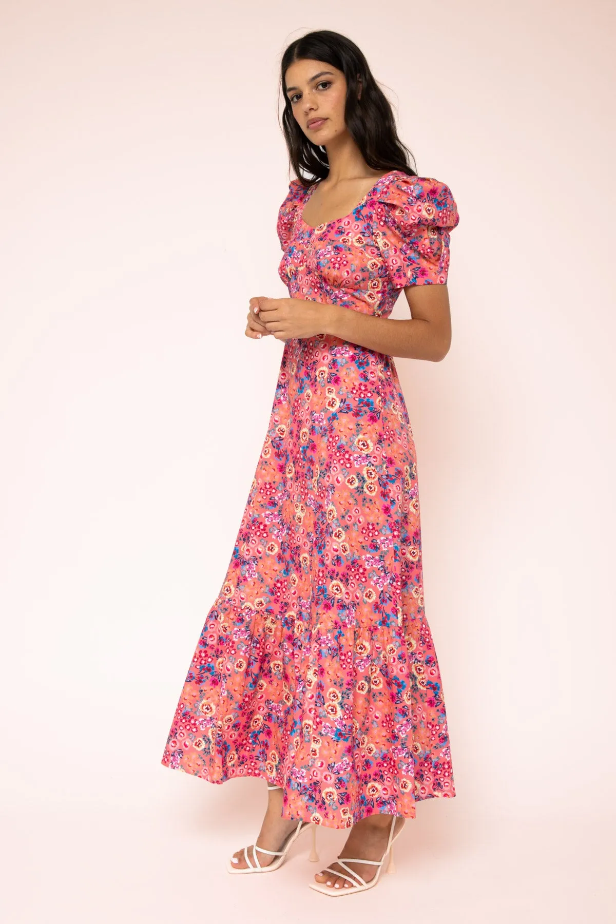 Renee Puff Sleeve Maxi Dress
