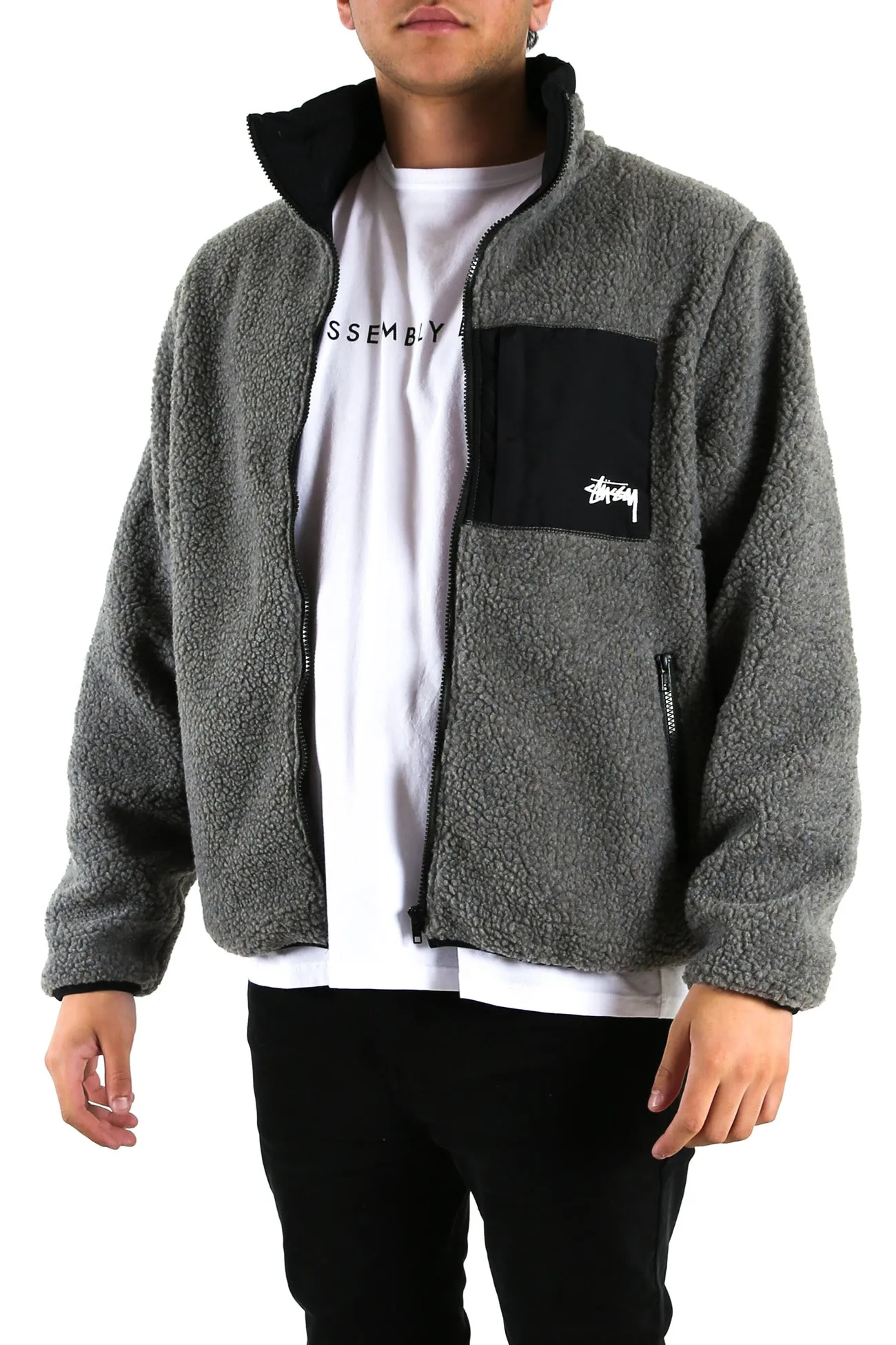 Sherpa Jacket True Grey Marle