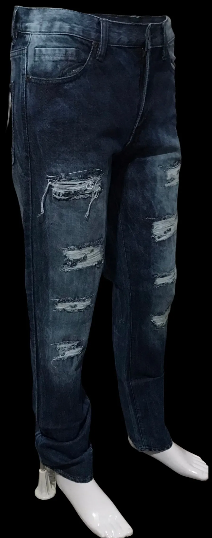 ^SOUTHPOLE^ (DARK SAND BLUE) RIPPED DENIM FOFR MEN (34'' x 32'')