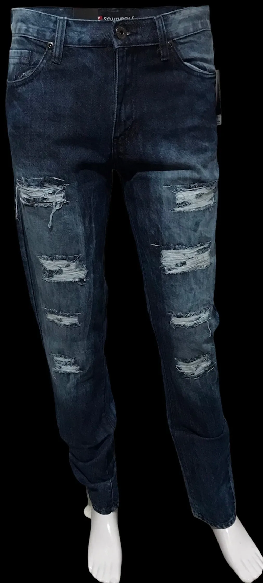 ^SOUTHPOLE^ (DARK SAND BLUE) RIPPED DENIM FOFR MEN (34'' x 32'')