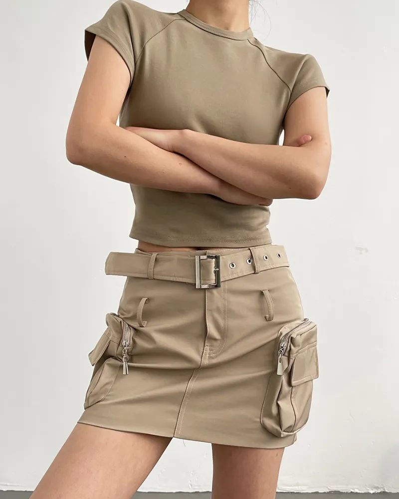 Spicy Girl Cargo Mini Skirt