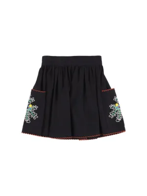 Stella McCartney Kids   Embroidered organic cotton skirt 