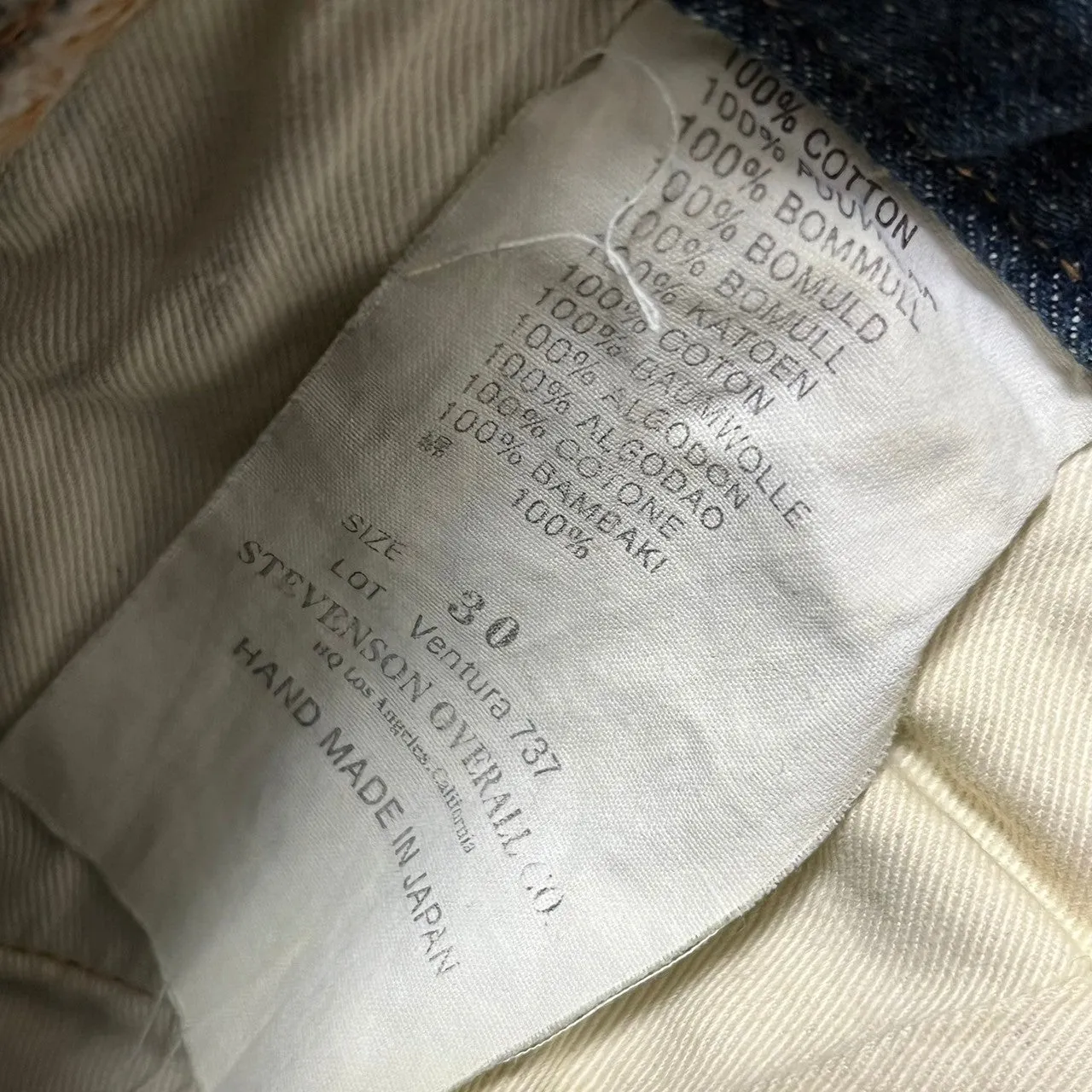 STEVENSON OVERALL CO スティーブンソンオーバーオールズ Ventura 737 ストレートデニムパンツ