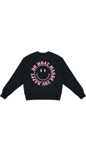 Sweater (Oversized) mit "Happy smiley" Motiv