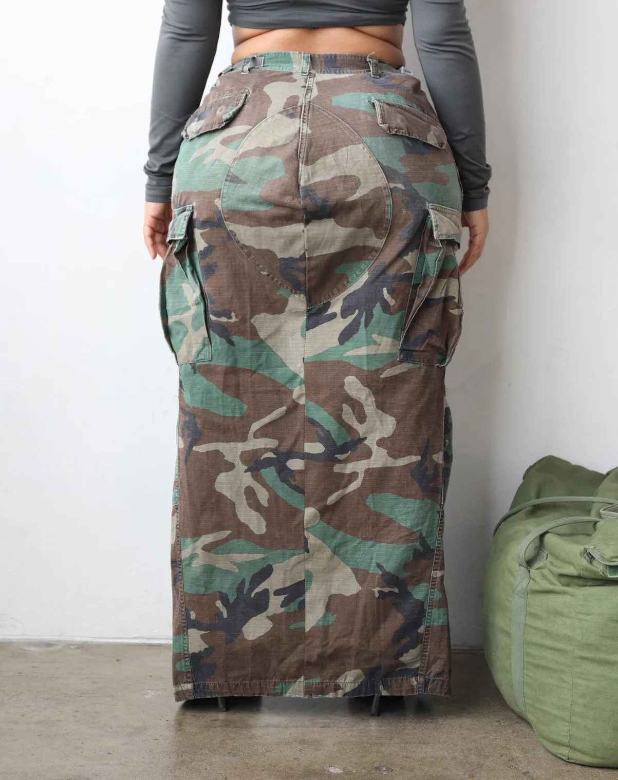 The Camo Long Skirt ♻️
