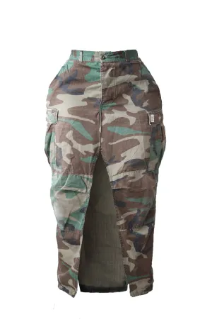 The Camo Long Skirt ♻️