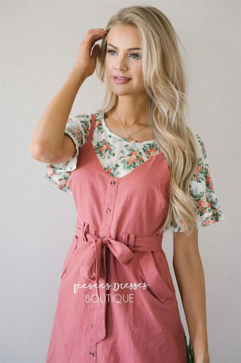 The Kyla Tie Front Overall Dress