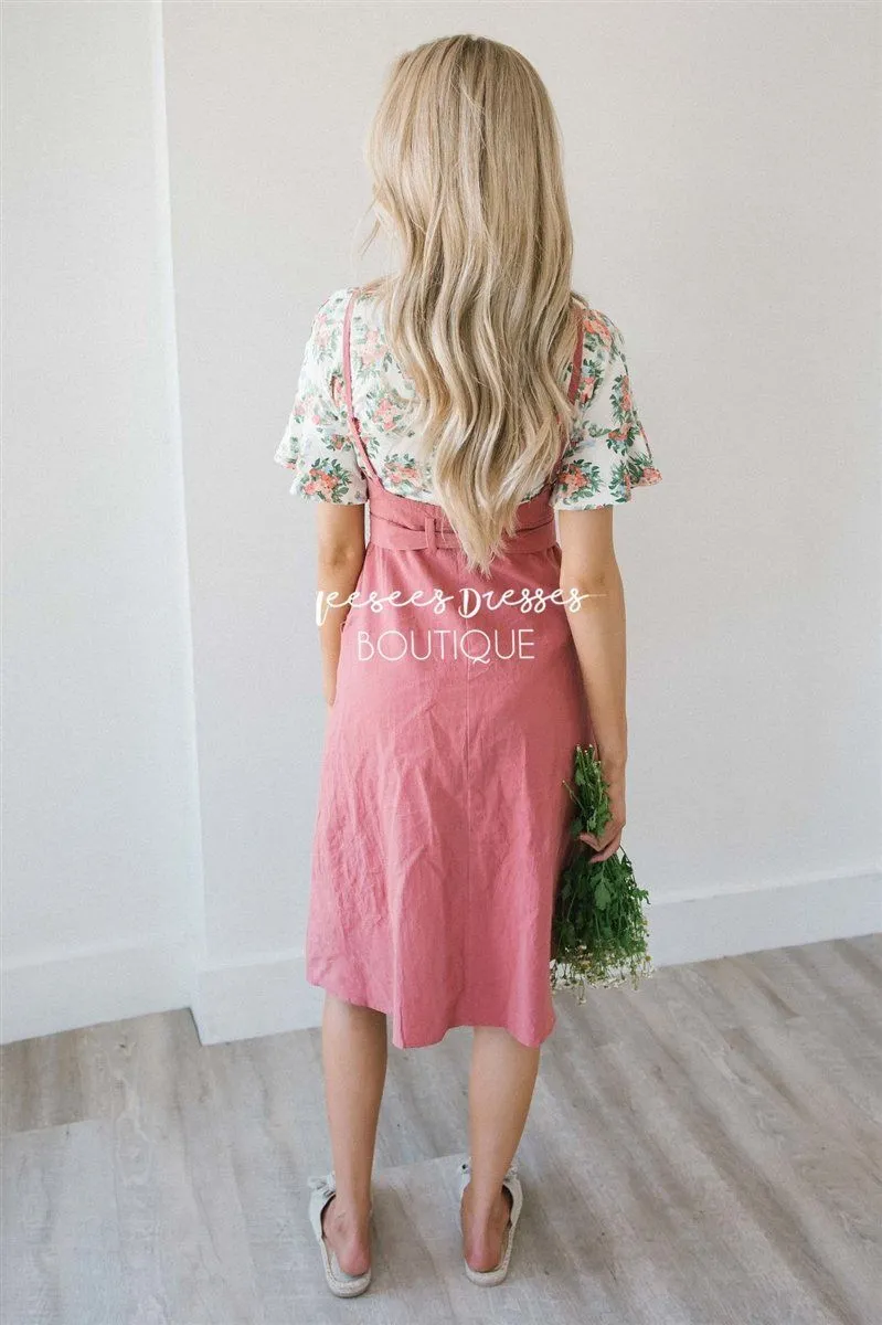 The Kyla Tie Front Overall Dress