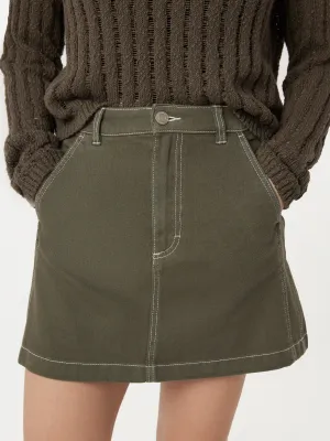 The Utility Mini Skirt in Green