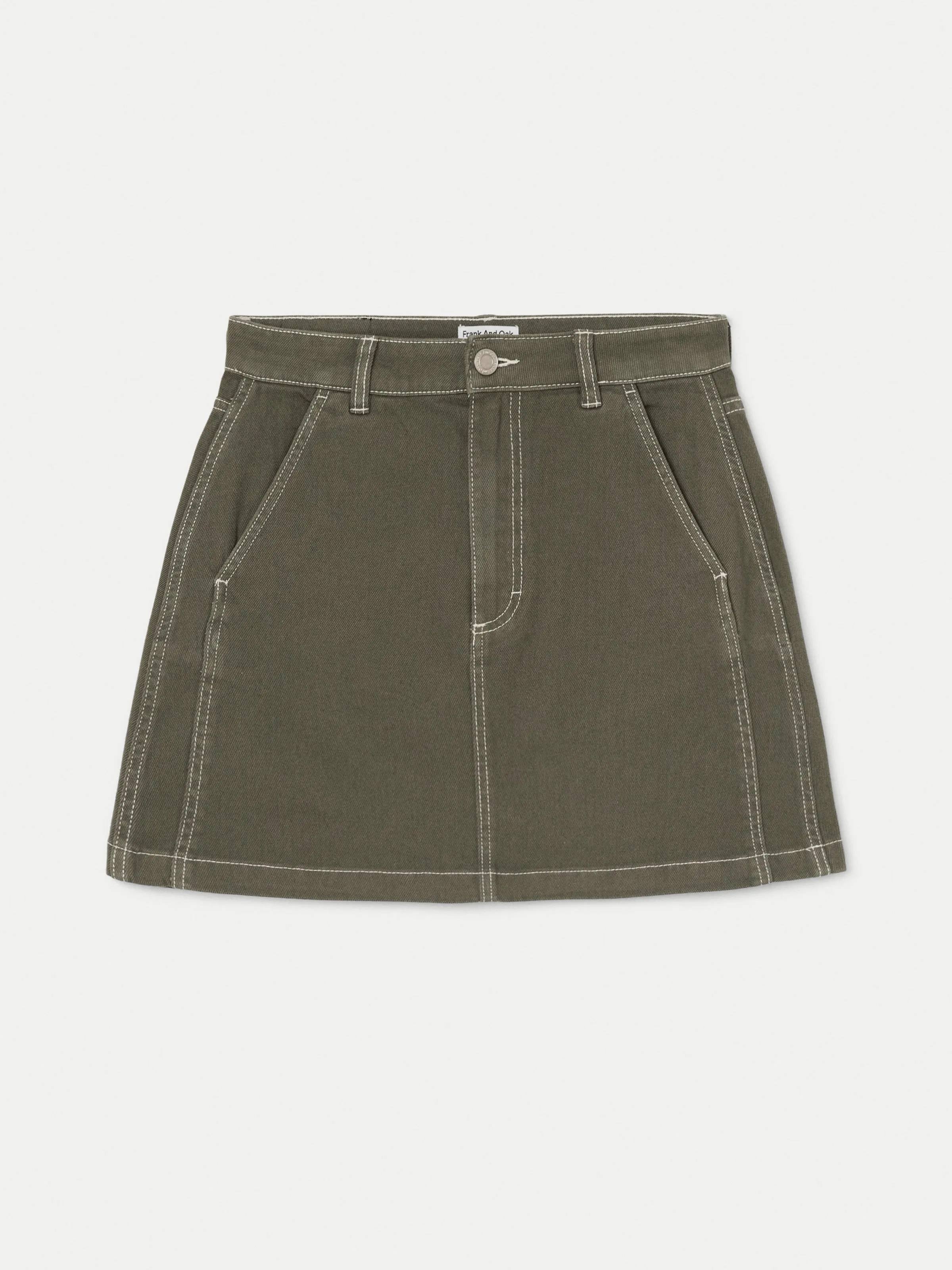 The Utility Mini Skirt in Green