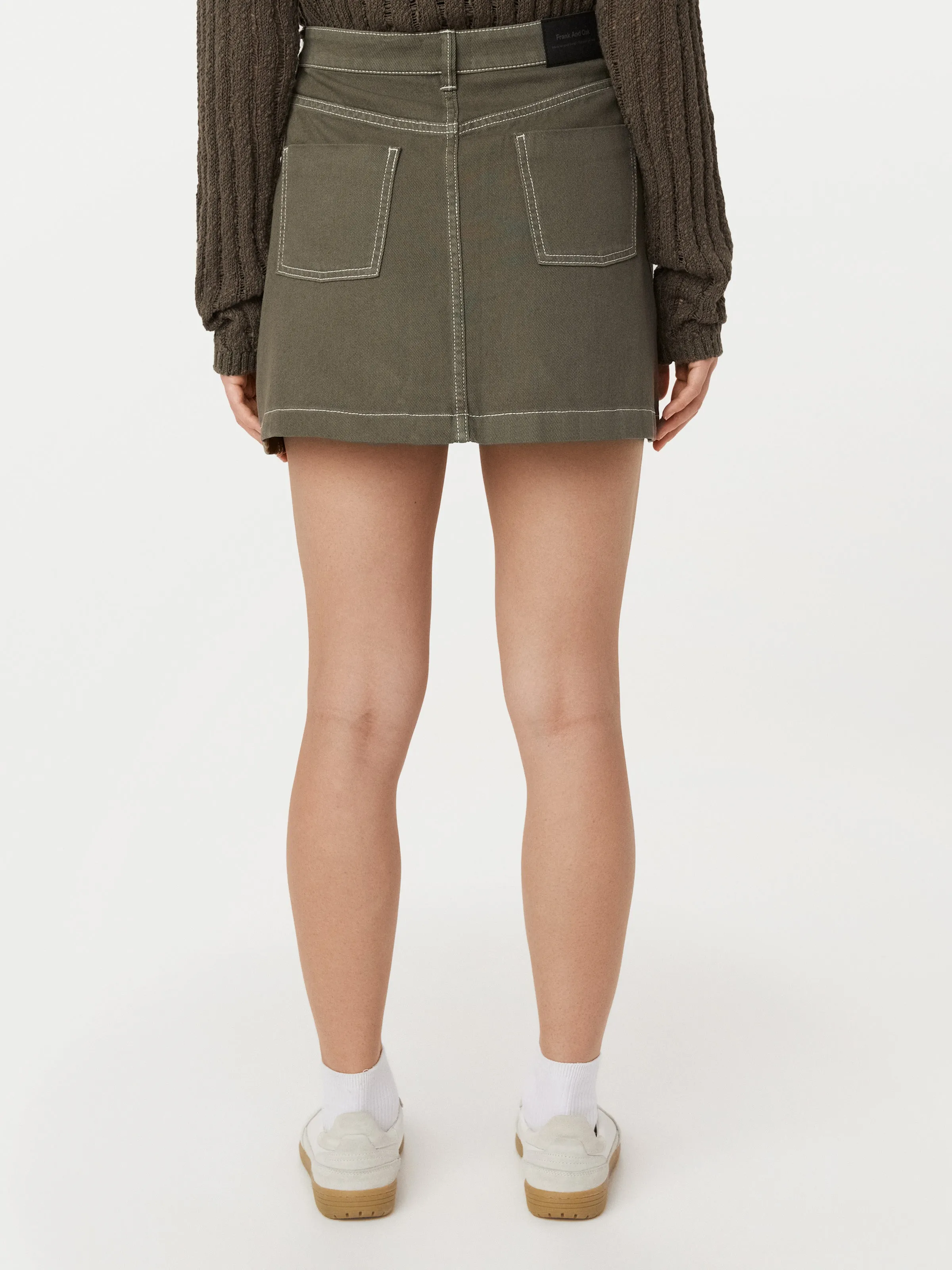 The Utility Mini Skirt in Green