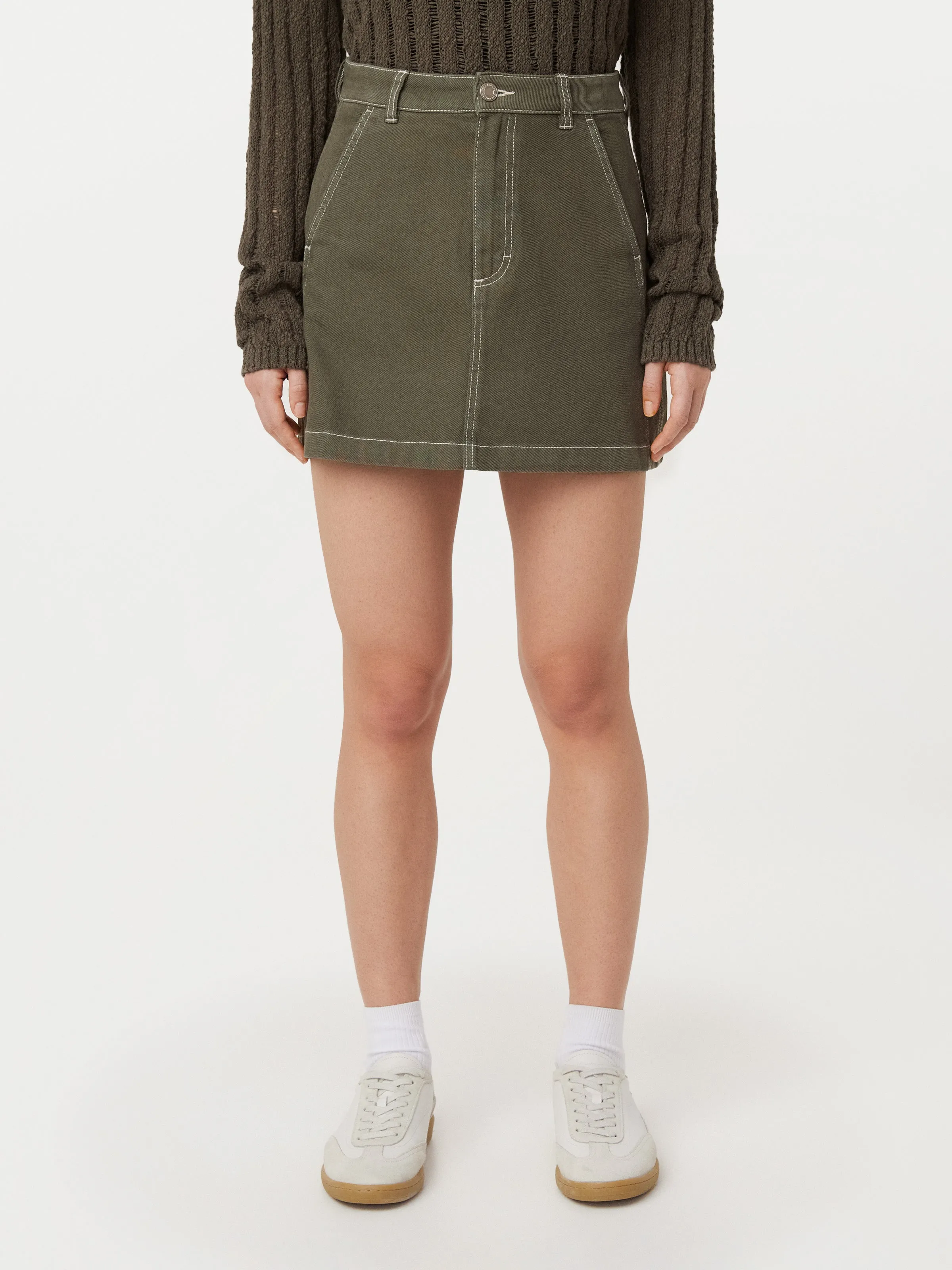 The Utility Mini Skirt in Green