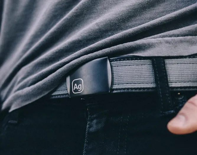 Upcycled Reversible Military Style Belt - Vegan "leather", Sustainable
