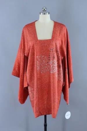 Vintage Silk Kimono Jacket - Salmon Pink