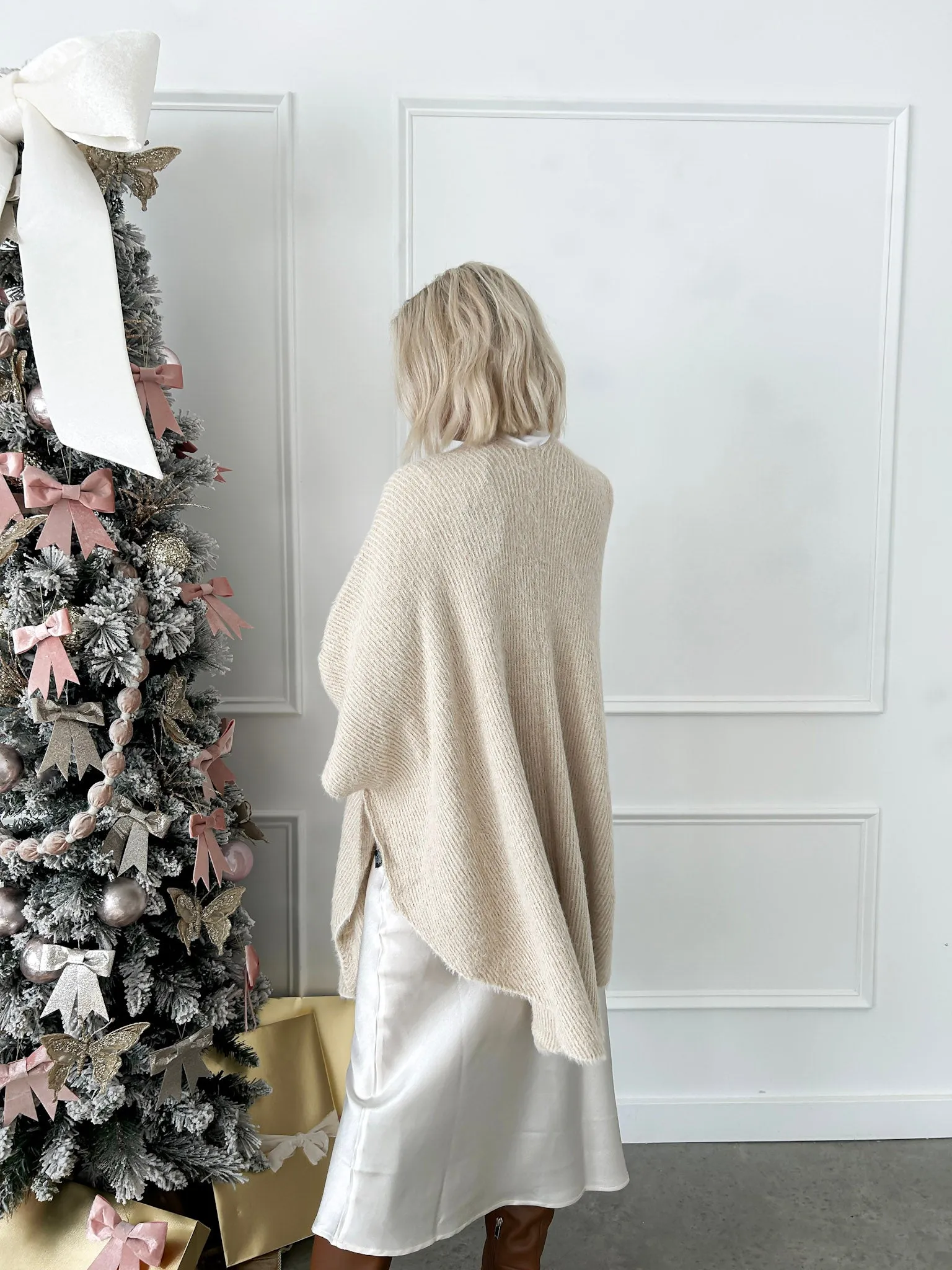 Wrapped In Comfort Ivory Poncho FINAL SALE
